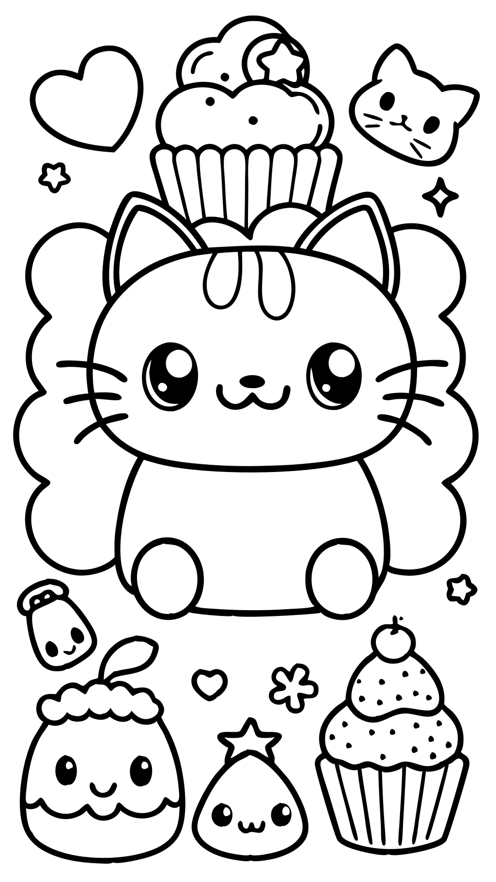 coloriage kawaii doodle